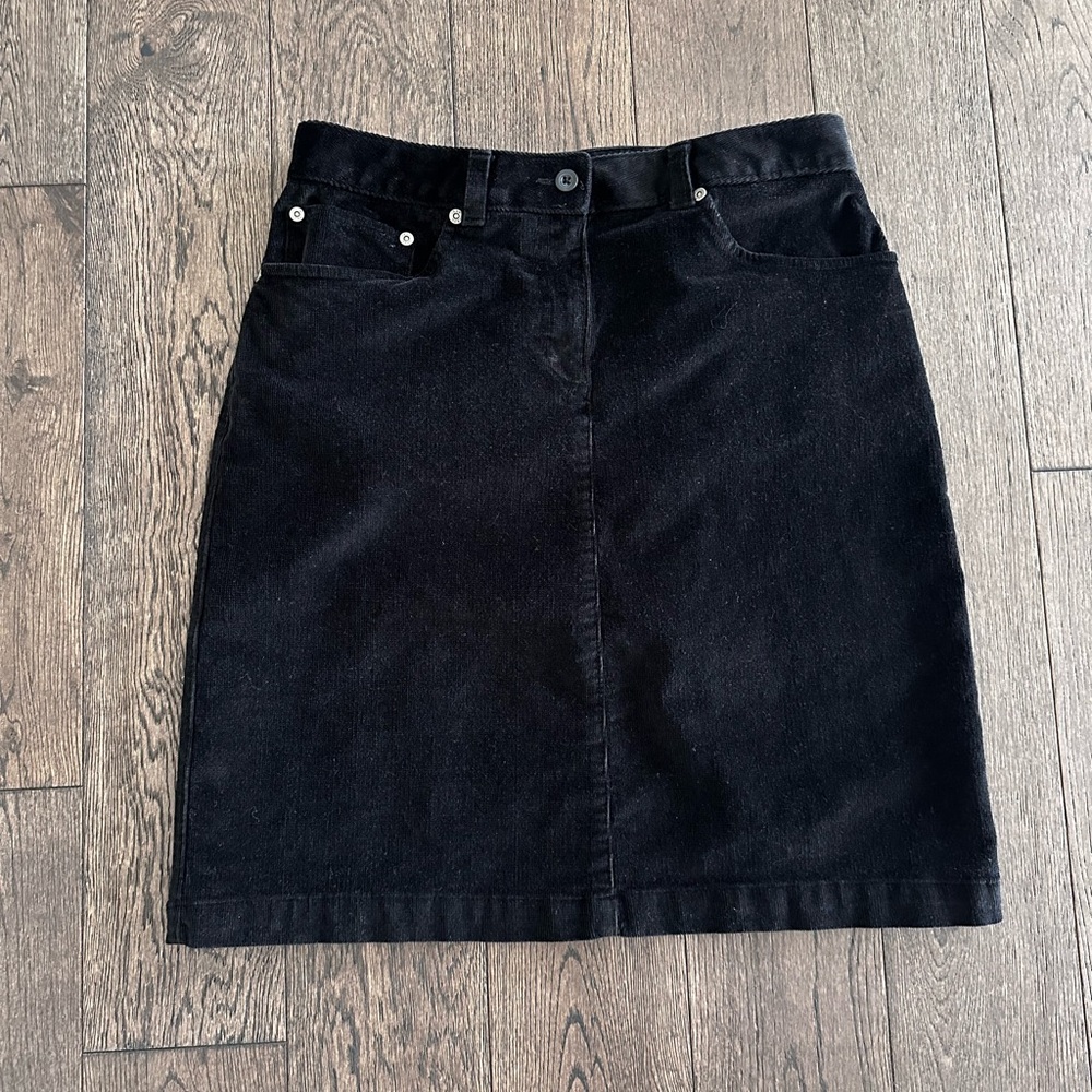 Woolrich Black Corduroy Skirt
